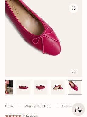 Fuchsia Almond-Toe Ballet Flat